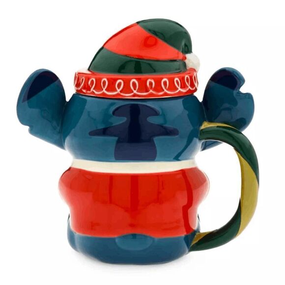 Elf Stitch Holiday Mug & Lid Disney Parks Lilo & Stitch NEW NIB Christmas Santa - Picture 13 of 15